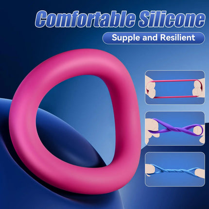 3 Pcs Reusable Silicone Cock Penis Rings Enlargers Erection Enhancing Long Lasting Ejaculation Adult Sex Toys for Men or Couple