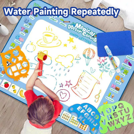 Magic Water Drawing Mat Coloring Doodle Mat Water Absorbing Painting Pad Reusable Magic Pens Painting Board Educational Toys