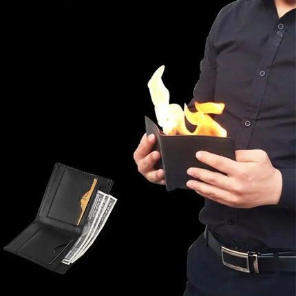 Fire Wallet Magic Flame Big Fire Wallets Oil Open Flame Lighters Smoking Accessories Cool Gadgets Men's Gift