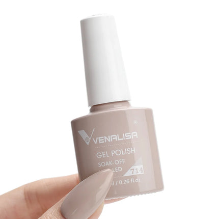 #758 Milky White Venalisa Nail Gel Polish Pearl Color Fall Nails TPO Free Long Wear Diamond Top Soak Off UV LED Gel Nail 7.5ml
