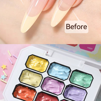 UR SUGAR 9 Colors Pat Painting Gel Nail 4 In 1 Semi Permanent Soak Off UV LED Nails Used For Gradient Stamping Pattern