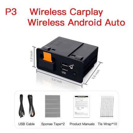 NEW P3 For Wireless Apple CarPlay Android Auto Adapter USB Hub OEM for Retrofit Mazda 2 3 6 CX3 CX5 CX8 CX9 MX5 TK78669U0C Kit