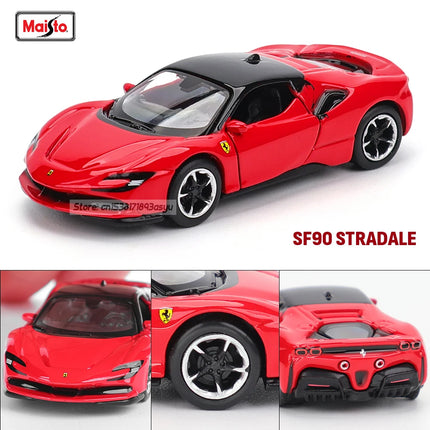 Maisto 1:64 Ferrari 812 Superfast SF90 SP1 Lamborghini 37 Chassis full alloy die-casting car model collection gift toys