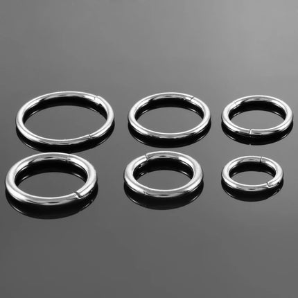 1Pc 316L Stainless Steel Nose Septum Clicker Hinged Segment Ring Nose Hoops Lip Ear Cartilage Ear Helix Body Piercing Jewelry