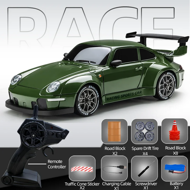 1/24 4WD RC Drift Car 2.4G Remote Control High Speed Racing Toy for Kids Boys Children Christmas Gifts