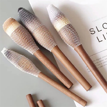 1Pcs European Vintage Wood Handle Makeup Brush High Quality Walnut Loose Powder Blush Foundation Contour Brush Super Soft