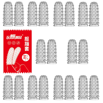 Finger Condom, Cock Ring & Penis Head Sleeve Set - Clitoris Massager, Reusable Multi-Function Adult Sex Toys for Couples