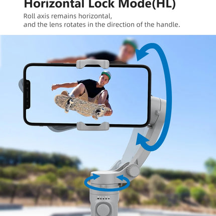 AXNEN HQ3 3-Axis Gimbal Stabilizer for Smartphone Handheld Phone Video Record, Android iPhone Tiktok Vlog Cellphone Stabilizer
