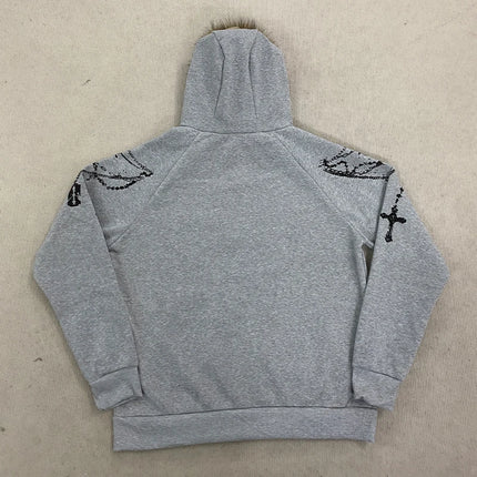 European and American High Street Loose Letter Printed Zipper Hoodie Hoodie