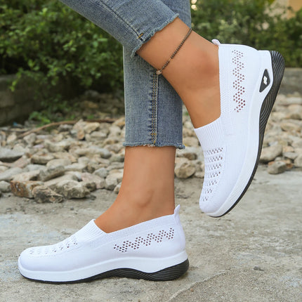 Fashionable casual single shoes, breathable and comfortable women's shoes, sports vulcanized shoes, anti-slip flat shoes