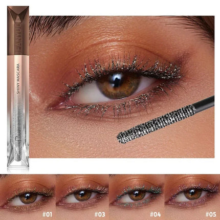 Silver Blue Purple Quick Dry Mascara Diamond Glitter Curling Thick Shiny Eyelashes Long Lasting Waterproof Sexy Mascara Makeup
