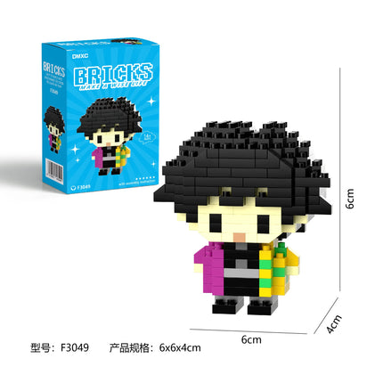 Anime Demon Slayer Rengoku Anjuro Micro Building Blocks Kimetsu No Yaibe Figure Tomioka Giyuu Bricks Kits Desktop Toys Gifts
