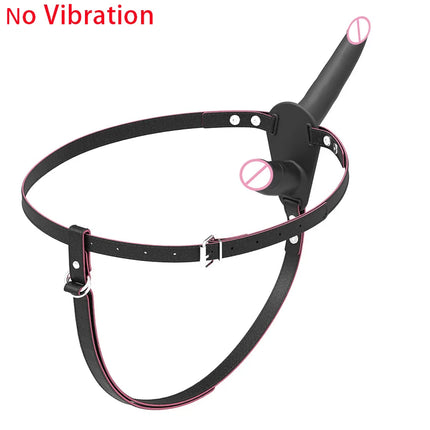 Double Penis Vibrator Dual Ended Strap on Elastic Harness Belt Strap On Dildo Adult Sex Toys for Woman Couples Anal Soft Dildos