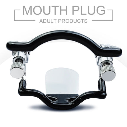 Adjustable Stainless Steel Mouth Gag with Tongue Depressor BDSM Bondage Restraint Oral Plug Adult Sex Toys for Couples