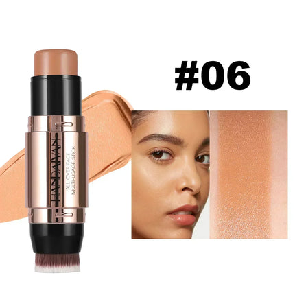8 Color Double Side Concealer Silk Smooth Light Texture Naturally Brightens Skin Multi-functional Makeup Stick Easy To Apply 7g