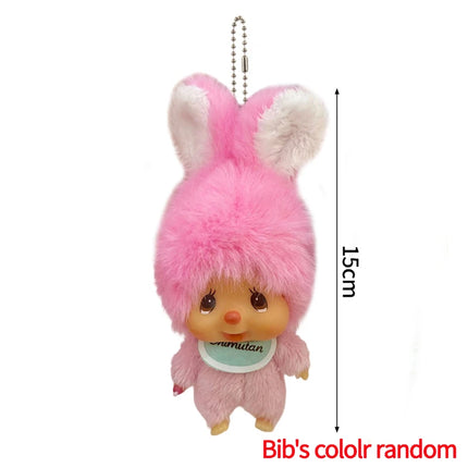 Monchhichi Plush Keychain Bag Hanging Accessories Kawaii Keychains Monkiki Doll Hanging Pendants Collection Birthday Gift モンチッチ
