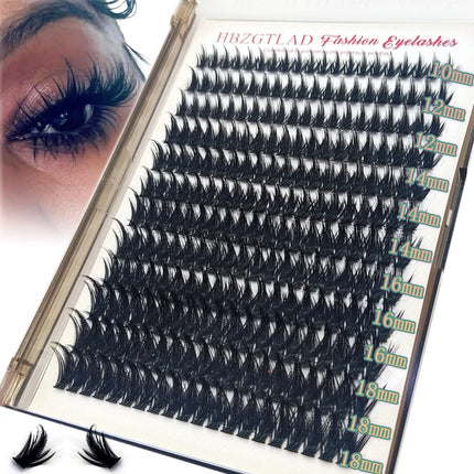 HBZGTLAD Spike eyelash clusters Wispy Cluster eyelash extensions mink strips lower eyelashes fairy hair combinations eyelash clu