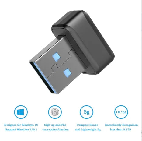 USB Fingerprint Key Reader For Windows 7/8/10/11 Hello Security Key Biometric Scanner PC Fingerprint Sensor Module Password Free