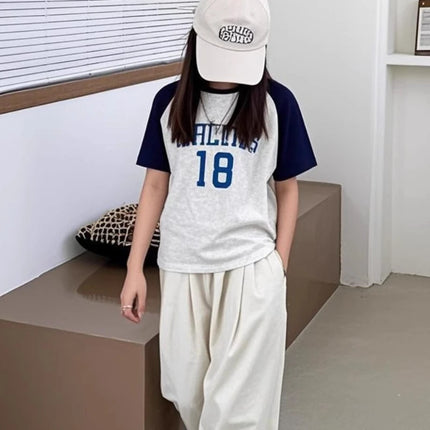Summer Baby Girls Cotton Short Sleeve T-Shirt Kids Top 2025 New Kids T-Shirt Children's Wear