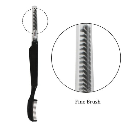 1 Pc Dual Purpose Double Head Stainless Comb Eyelash Eyebrow Comb Makeup Mascara Brushes Eyelashes Wands for Make Up Tools