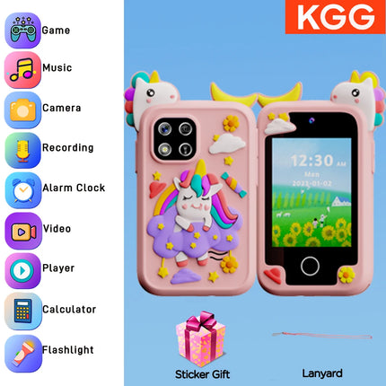 Kids Smart Phone Camera Toy Phone 40+ Games Touch Screen Learning Toy For 3-12 Year Old Boys Girls MP3 Player Birthday Gifts