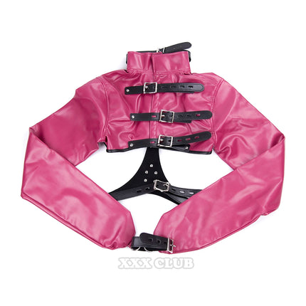 Thierry Adult Sex Game Fetish Straitjacket Bondage Restraint Jacket Long Sleeves Breast Exposed Tops Sex Toys For Women