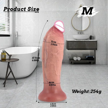 3 Sizes Realistic Dildo Anal Toy Butt Plug Huge Knot Penis Soft Fake Dick With Suction Cup Sex Toys For Woman Vagina Masturbator