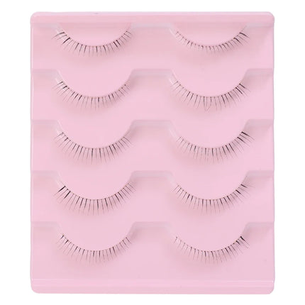 5 Pair Natural Lower Eyelashes Makeup Soft Handmade Clear Thin Band Under False Lashes Strip DIY Eyelashes Extension Beauty Tool