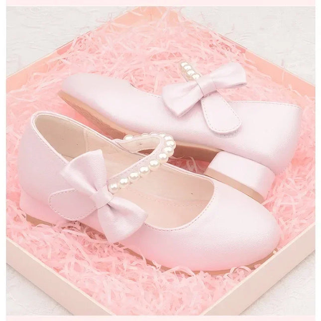 Zapatos Niña KidLeather Shoes 2024 Autumn New Girl High Heel Princess Shoes Bow Single Shoe Mary Jane Shoes Kid Shoe Girl Shoe