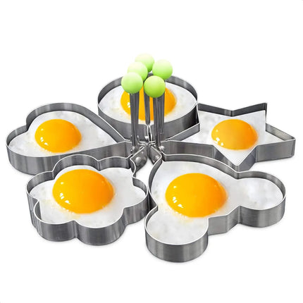 Premium Stainless Steel Heart-Shaped Fried Egg Mold-Ideal Omelette Ring & Must-Have Kitchen Accessory Gadget kitchen accessories