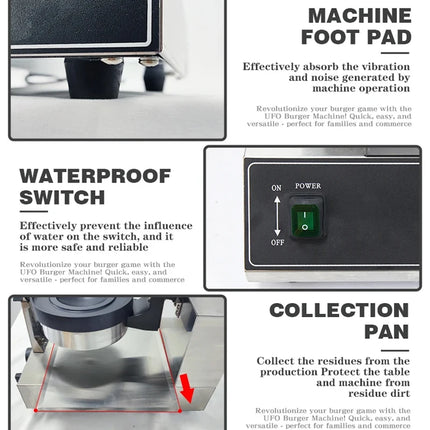 Gelato Panini Press Machine Electric Ice Cream Waffles UfO Burger Grill Flying Saucer Sandwich Press Maker Baking Pastry Tools