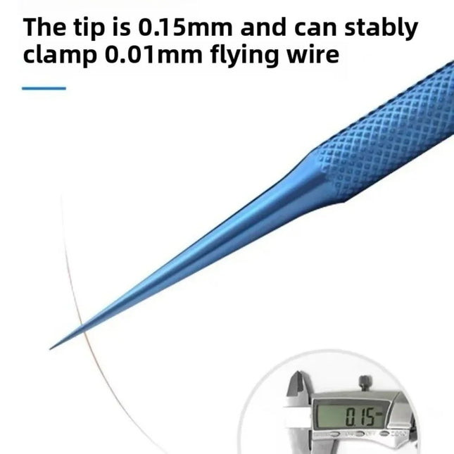 Precise Titanium Alloy Tweezers Professional Phone Repair Tool Fingerprint Flying Wire Tweezers Antimagnetic Electronic Forceps