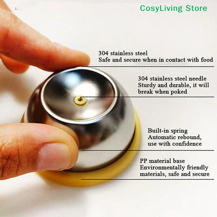 Egg Separator Piercing Tool Stainless Steel Needle Kitchen Gadgets Egg Piercer For Boiled Eggs Hole Puncher Prickers Separator
