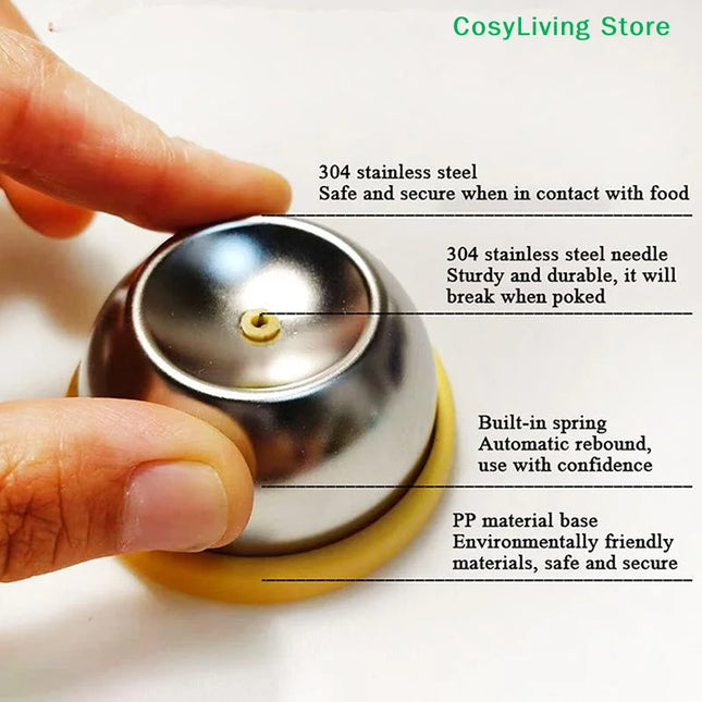 Egg Separator Piercing Tool Stainless Steel Needle Kitchen Gadgets Egg Piercer For Boiled Eggs Hole Puncher Prickers Separator