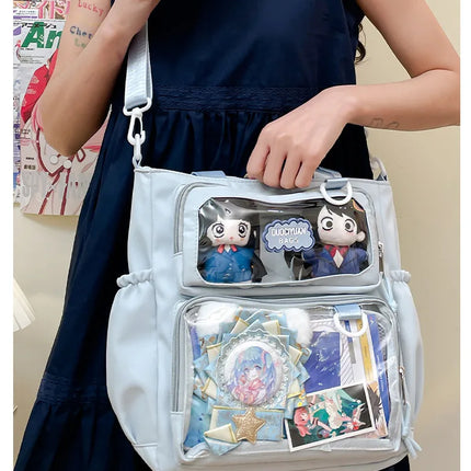 New Y2K Sweet Girl's Ulzzang Ita Bag Large-capacity Crossbody Bag Japanese Comic Exhibition Single Shoulder Bag with Insert