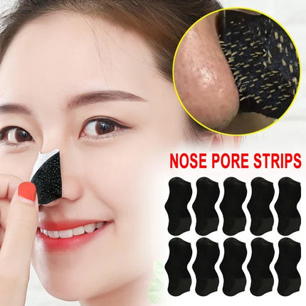 4-96Pcs Bamboo Charcoal Nasal Strips Blackhead Remover Mask Acne Pimples Treatment Patch Shrink Pores Nose Stickers Skin Care