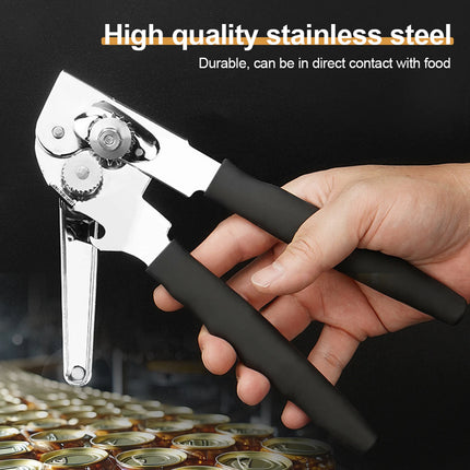 Stainless Steel Manual Tin Can Opener Cutter W/ Magnet Can Opener Heavy Duty Hand Can Opener for Kitchen Professional Tool
