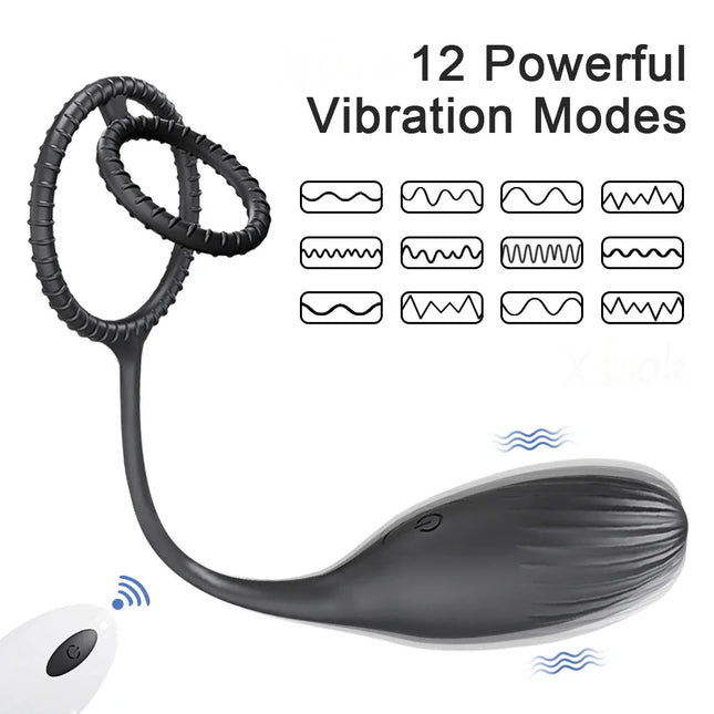 Vibrating Anal Vibrator Prostate Massager Anal Plug Cock Ring for Men Butt Plug for Gay Penis Ring Sex Toy for Male
