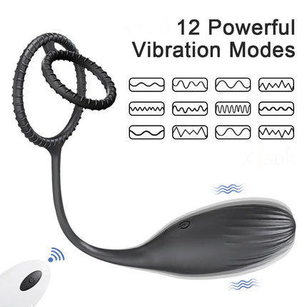 Vibrating Anal Vibrator Prostate Massager Anal Plug Cock Ring for Men Butt Plug for Gay Penis Ring Sex Toy for Male