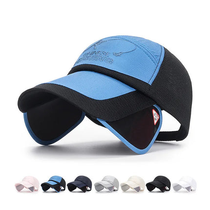 Summer Outdoor Fishing Sunscreen Baseball Cap Men's Extended Brim Sunshade Leisure Sports Fashion Women