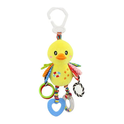 Baby Hanging Rattles Soft Toy Multifunctional Sensory Cartoon Animal Wind Chime Plush Toy Baby Stroller and Bed Baby Toy Gifts
