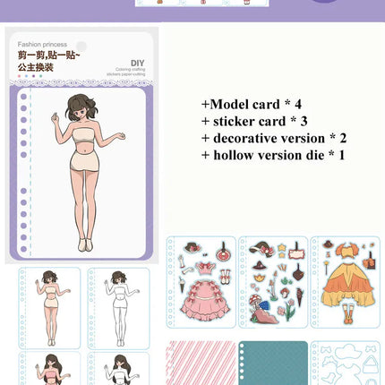 DIY Painting Sticker Craft Toys Kid Art Girls Poking Princess Handmade Educational Magical Children Gifts