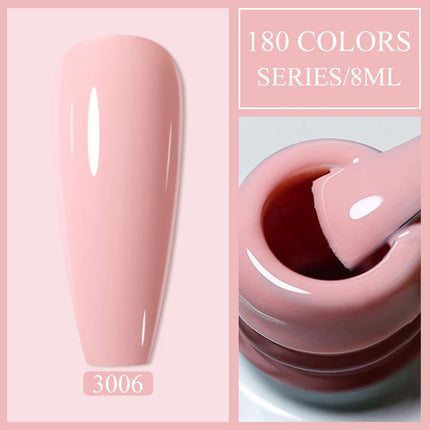 Parkson 8ml HEMA TPO FREE Color Gel Nail Polish Nude Pink Red Green Collection Nail Gel Polish Glitter Soak Off UV LED Gel