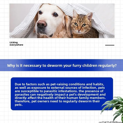 It is effective for cats and dogs, capable of expelling roundworms, hookworms, fleas, and lice from their bodies.