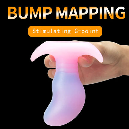 Glow in The Dark Colorful Silicone Buttocks Butt Plug Soft Women's Gay Men Prostate Massager