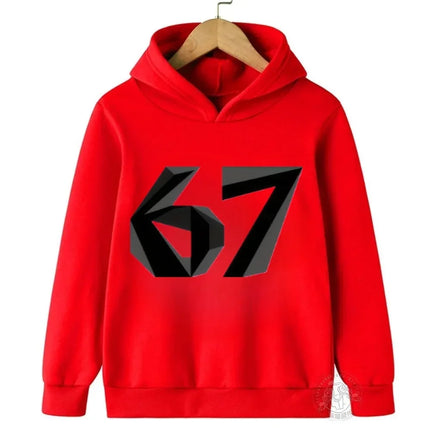 Autumn 67 Locked in Warm Children's Hoodie Viral Slang Kids Casual Boy Girl Pullover Fashion Funny Comfortable Fleece Sweatshirt
