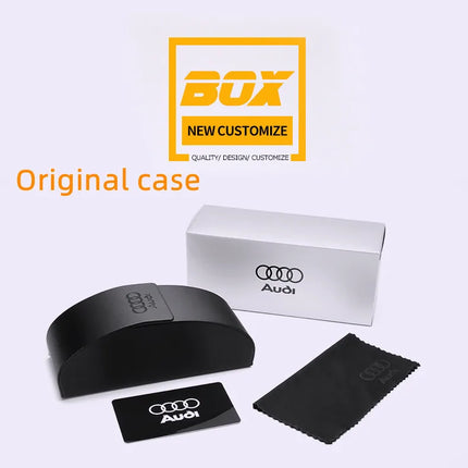 Audi Glasses UV400 Polarized Rectangle Sunglasses for Men Women Driving Motorcycle Cycling Glasses with AntiGlare Lens 553