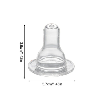 1pc Standard Mouth Nipple Pacifier 100% Bpa Free Liquid Silicone Round Hole Replacement Head Pacifier For Baby Milk Bottle