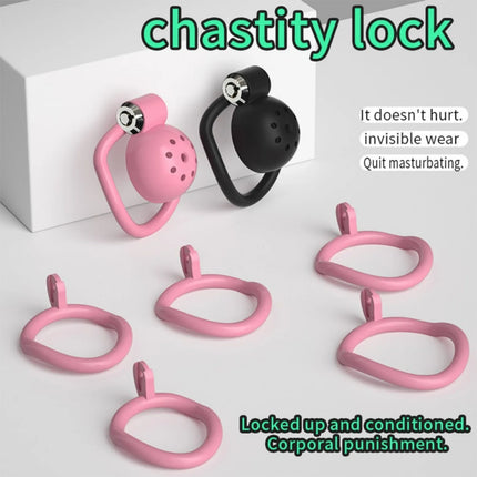 ABS Male Chastity Cage with Urethral Sounds Anti Pinch Hidden Lock Invisible Kit for Adult Men Fetish Play Cock Cage BDSM Device