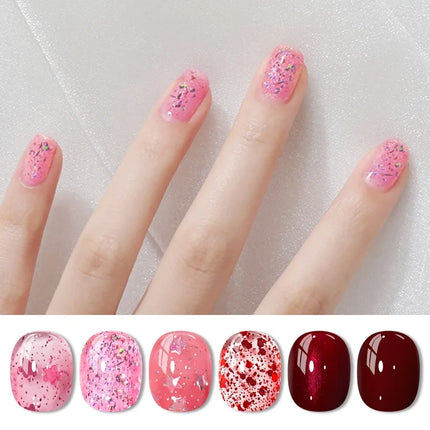6pcs 8ml Water-Based Nail Polish Long Lasting Quick Drying No Need of Lamp to Cure Nail Supplies Vernis for Nail Art Decorations